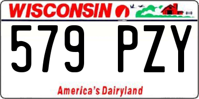 WI license plate 579PZY