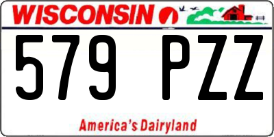 WI license plate 579PZZ