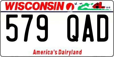 WI license plate 579QAD