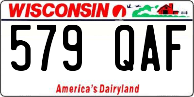 WI license plate 579QAF