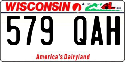 WI license plate 579QAH