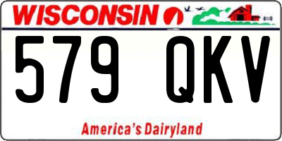 WI license plate 579QKV