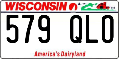 WI license plate 579QLO