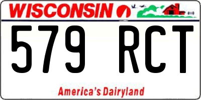 WI license plate 579RCT