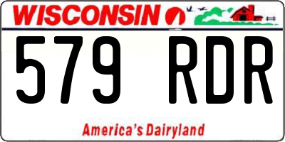 WI license plate 579RDR
