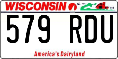 WI license plate 579RDU
