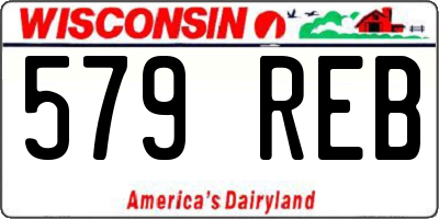WI license plate 579REB