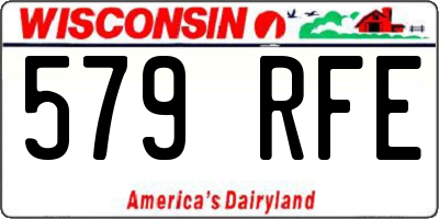 WI license plate 579RFE