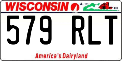 WI license plate 579RLT