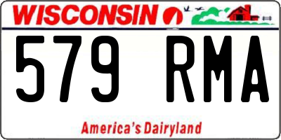 WI license plate 579RMA