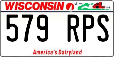 WI license plate 579RPS