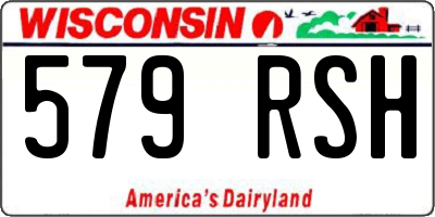WI license plate 579RSH