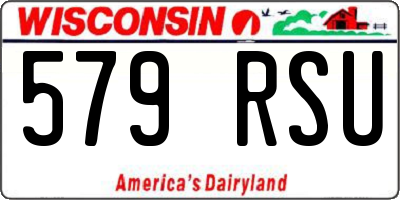 WI license plate 579RSU