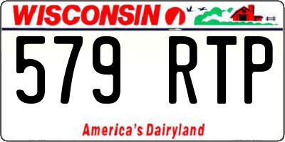 WI license plate 579RTP