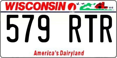 WI license plate 579RTR