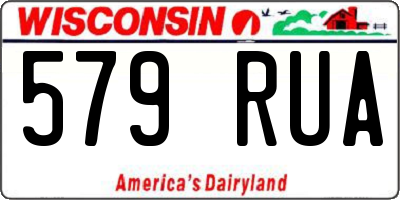 WI license plate 579RUA