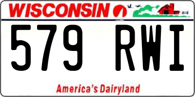 WI license plate 579RWI