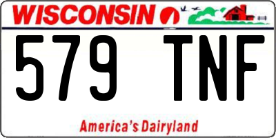 WI license plate 579TNF