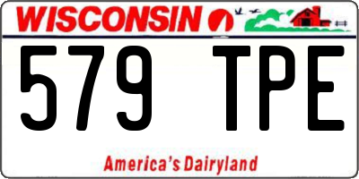 WI license plate 579TPE