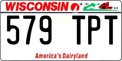 WI license plate 579TPT