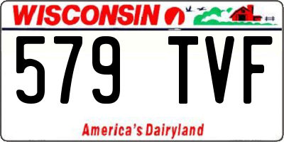WI license plate 579TVF