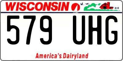 WI license plate 579UHG