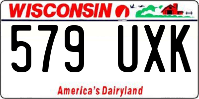 WI license plate 579UXK