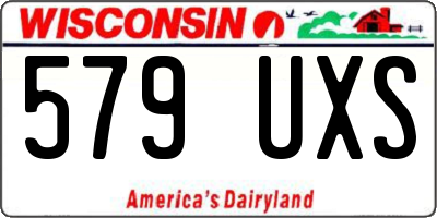 WI license plate 579UXS