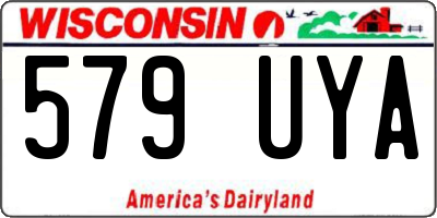 WI license plate 579UYA