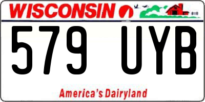 WI license plate 579UYB