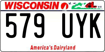 WI license plate 579UYK