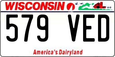 WI license plate 579VED