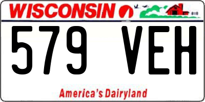 WI license plate 579VEH