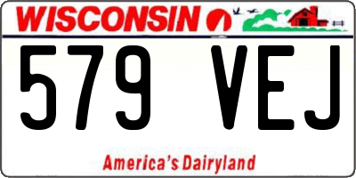 WI license plate 579VEJ