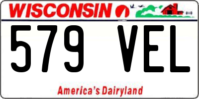 WI license plate 579VEL