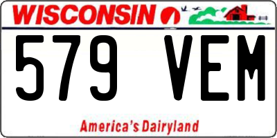 WI license plate 579VEM