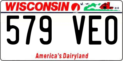 WI license plate 579VEO