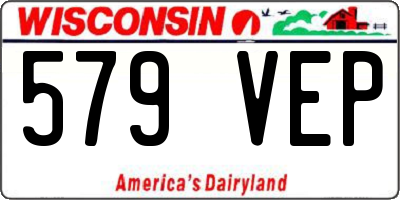 WI license plate 579VEP