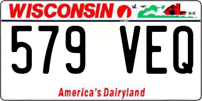 WI license plate 579VEQ