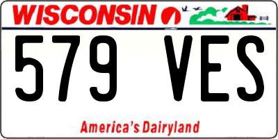 WI license plate 579VES