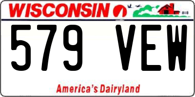 WI license plate 579VEW