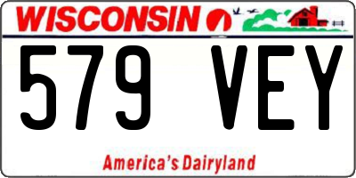 WI license plate 579VEY