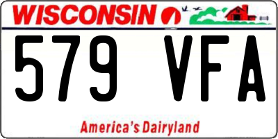 WI license plate 579VFA
