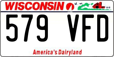 WI license plate 579VFD