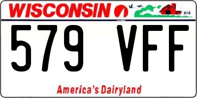 WI license plate 579VFF