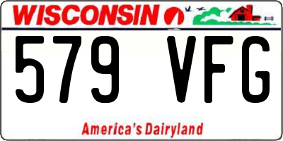 WI license plate 579VFG