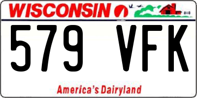 WI license plate 579VFK