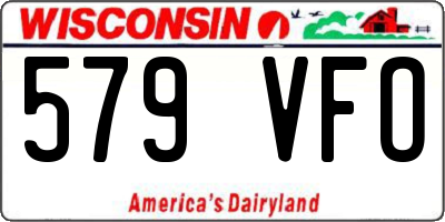 WI license plate 579VFO