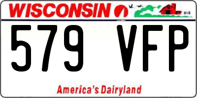 WI license plate 579VFP
