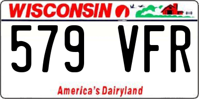 WI license plate 579VFR